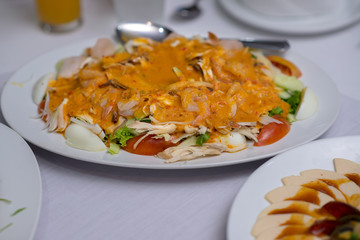 shrimp salad with spicy dressing