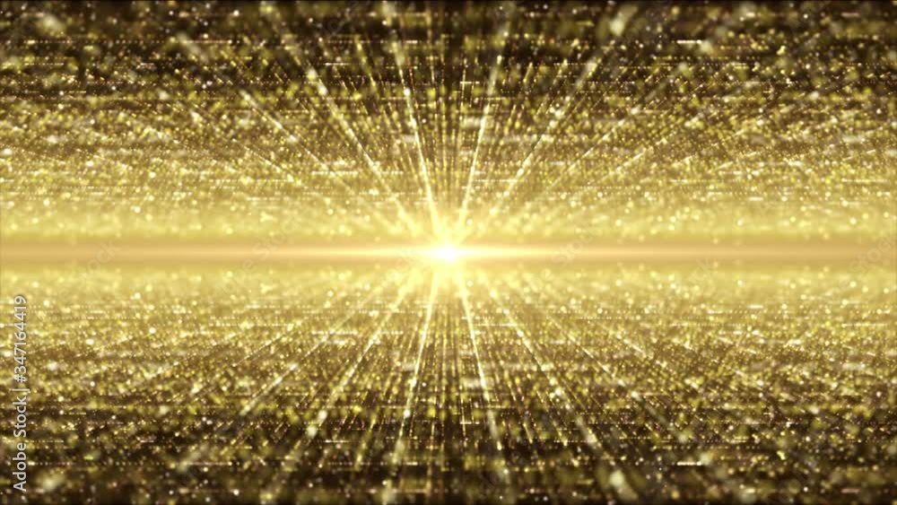 Aufkleber Futuristic digital generated motion abstract matrix particles de-focus grid in cyber space digital background environment