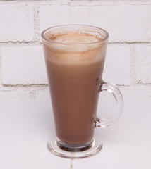 Iced Coffee Latte on White Background