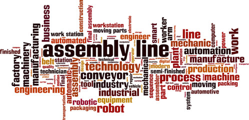 Assembly line word cloud