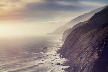 Ocean Cliffs Bluffs During Sunset - Sunrise, Golden hour.