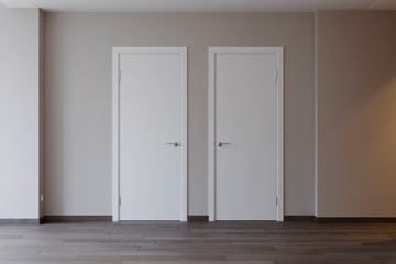 two doors in the wall, minimal interior concept, elements