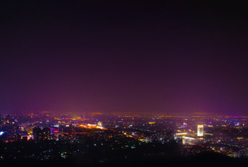 night sky and view of the whole city