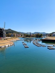 boats in the harbor