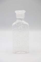 Coronavirus prevention medical surgical masks and hand sanitizer gel for hand hygiene corona virus protection.
