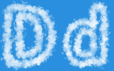 Cloud letters Clouds Clipart, Cloud alphabats png