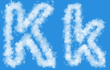 Cloud letters Clouds Clipart, Cloud alphabats png