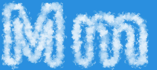 Cloud letters Clouds Clipart, Cloud alphabats png