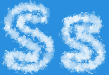 Cloud letters Clouds Clipart, Cloud alphabats png