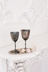 two glasses of champagne