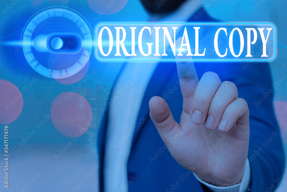 Poster handwriting text original copy. conceptual photo main script unprinted branded patented master list