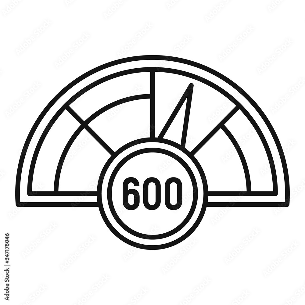 Poster poor level score icon. outline poor level score vector icon for web design isolated on white backgro