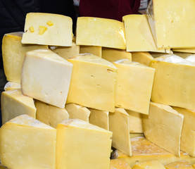 Turkish cheese: full-fat beyaz peynir,yellow kaşar peynir, cecil, topi, burgu peynir, bazaar