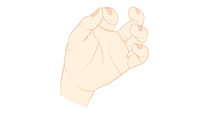 hand action drawing vector, hand signal