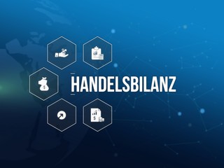 Fototapeta premium Handelsbilanz