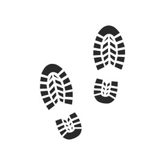 Footprint icon isolated on white background. Vector illustration