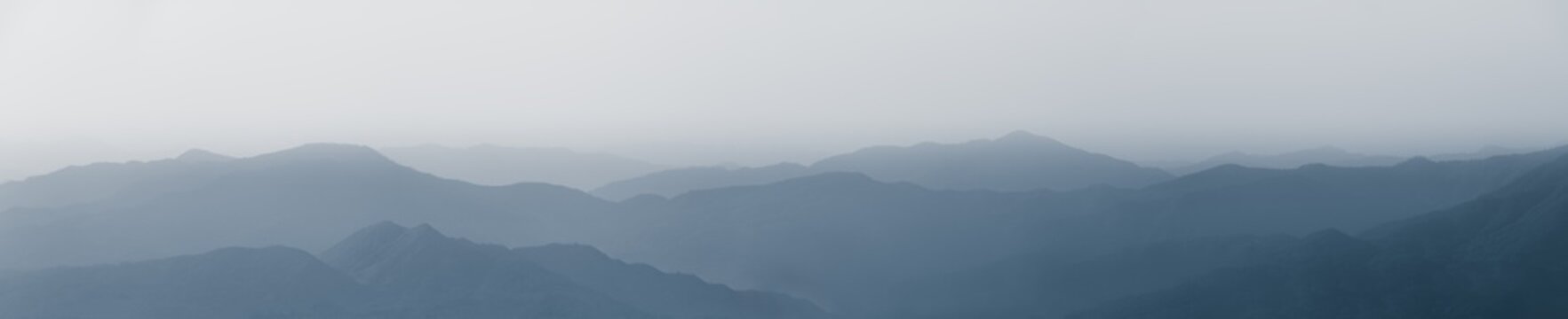 The ink mountains of Chinese landscape painting.