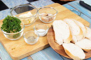 Ingredient for cooked Garlic bread