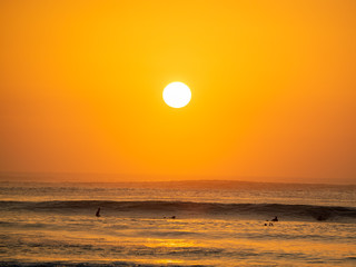 Evening surfing in Huanchaco