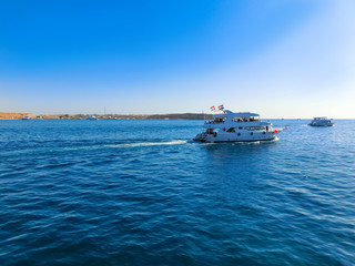 Pleasure yachts in the port at Egypt