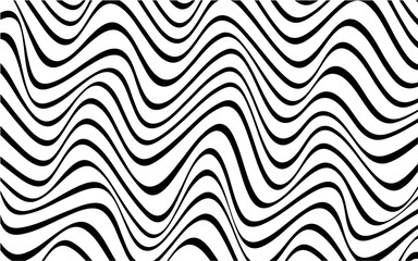striped abstract background black and white lines vector