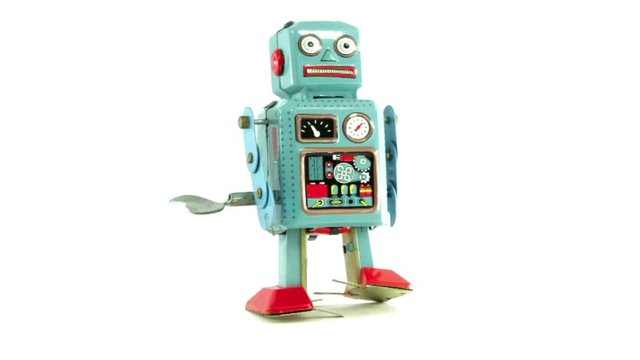 The little blue robot is stressed out  isolated loop 