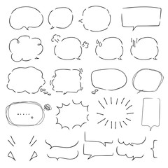 Fototapeta premium サインペン風 ふきだし