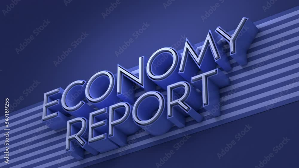 Poster dynamic economy report title animation background. 3d rendering