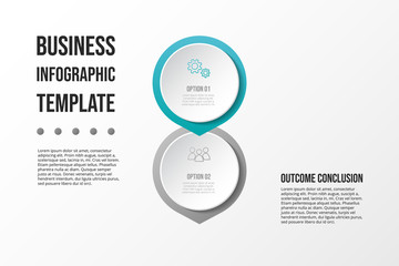 Gray infographic template. Diagram with business icons. Vector