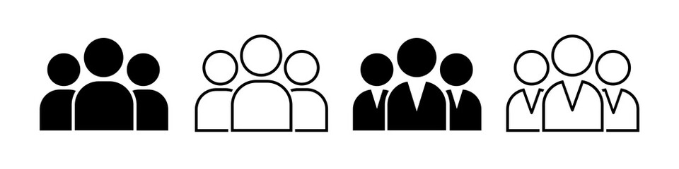 People .Group of people or group of users for apps and websites. People icons isolated on white background. Person .Vector illustration.