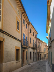 Old town alley Pollenca, Majorca (Mallorca), Spain.