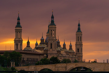 The Pilar's at sunset