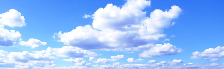Naklejka na ściany i meble blue sky background with tiny clouds. 