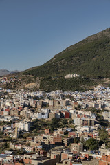 panoramic view of the blue city in the Arab country