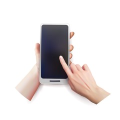 Smartphone hands illustration