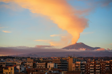 Obraz premium Tramonto a Catania