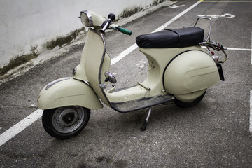 Old scooter motorcycle
