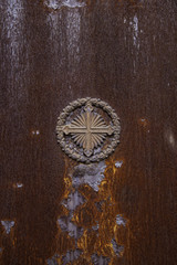 Door in cemetery tomb