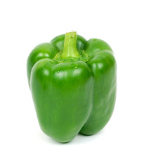 Fresh green pepper isolated on white background