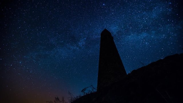 nature, night, observation, outdoors, plants, protect, season, shoot, sky, sumer, sunset, tower, view, watch, watchtower, weapon, lit, wild, light, hut, angle, architecture, beautiful, blue, border, c