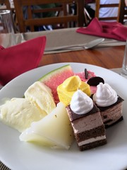 dessert on a plate