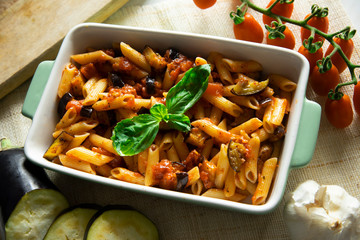 Pasta alla norma traditional italian recipe