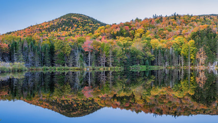 Autumn view near Lake Placid and Saranac Lake in the High Peak Wilderness of the new York Adirondack