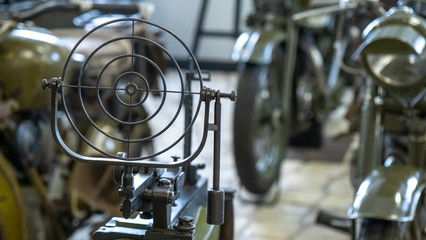 Machine gun of the great Patriotic war. Combat weapon. Vintage Close-up.
