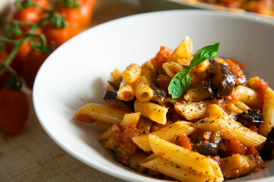 Pasta alla norma traditional italian recipe