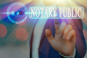 Handwriting text Notary Public. Conceptual photo Legality Documentation Authorization Certification...