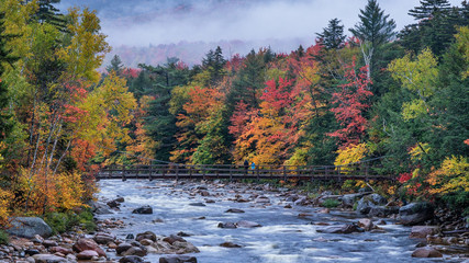 Autumn in the mountains of New Hampshire White Mountains on the Kancamagus Highway