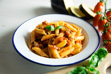 Pasta alla norma traditional italian recipe