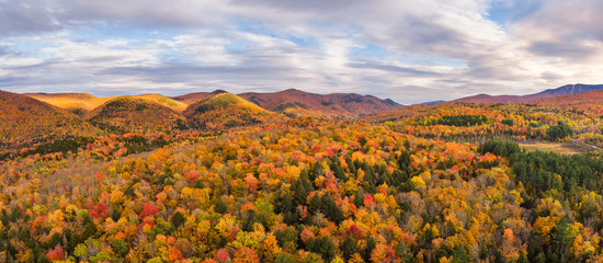 Autumn Sunset in Killington Vermont at Kent Pond - Gifford Woods State Park