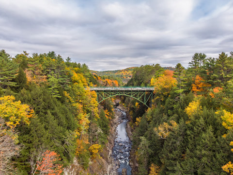 Quechee Gorge in Autumn near Woodstock Vermont - Powered by Adobe
